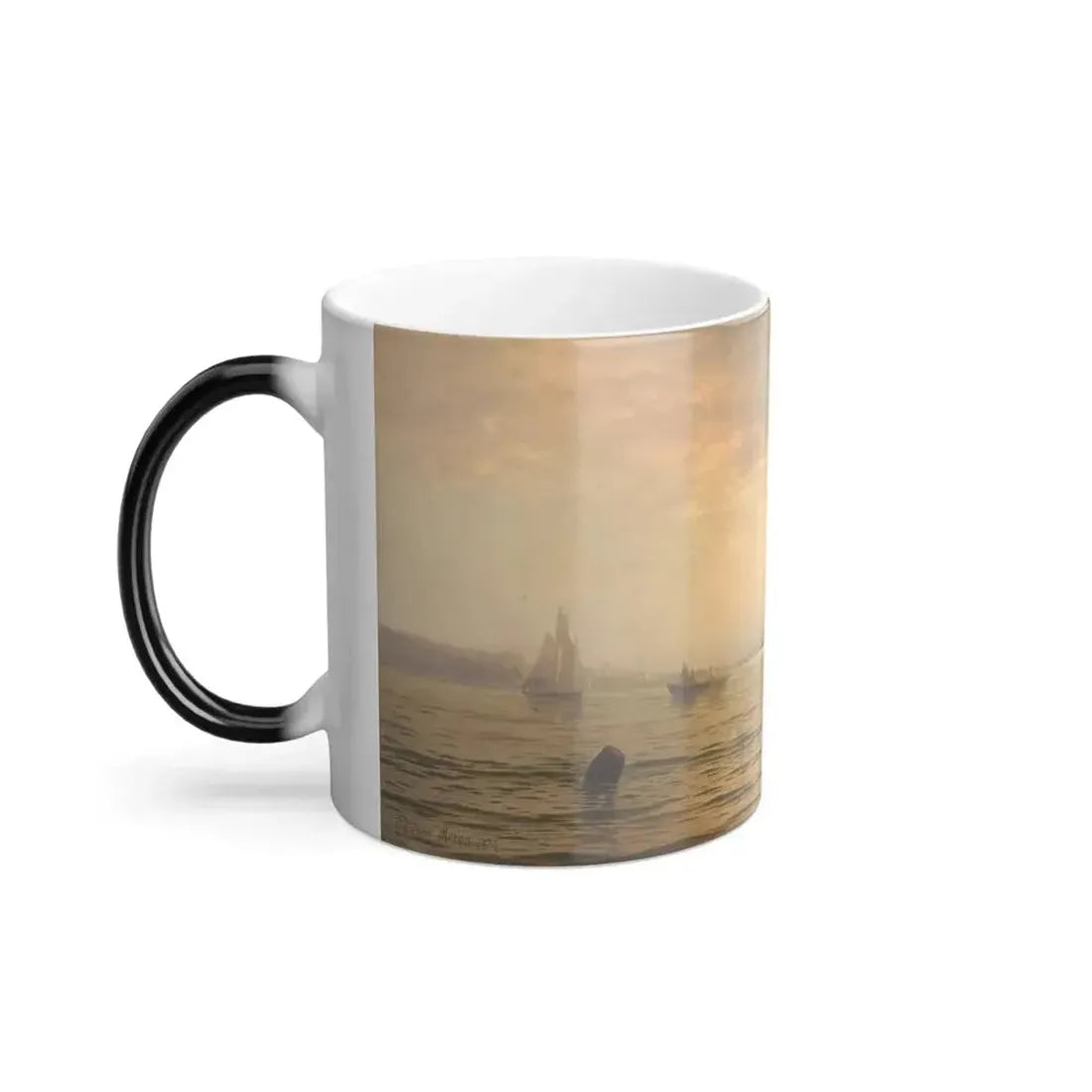 Edward Moran (1829-1901) Sunset, New York Bay - Color Changing Mug 11oz - Go Mug Yourself