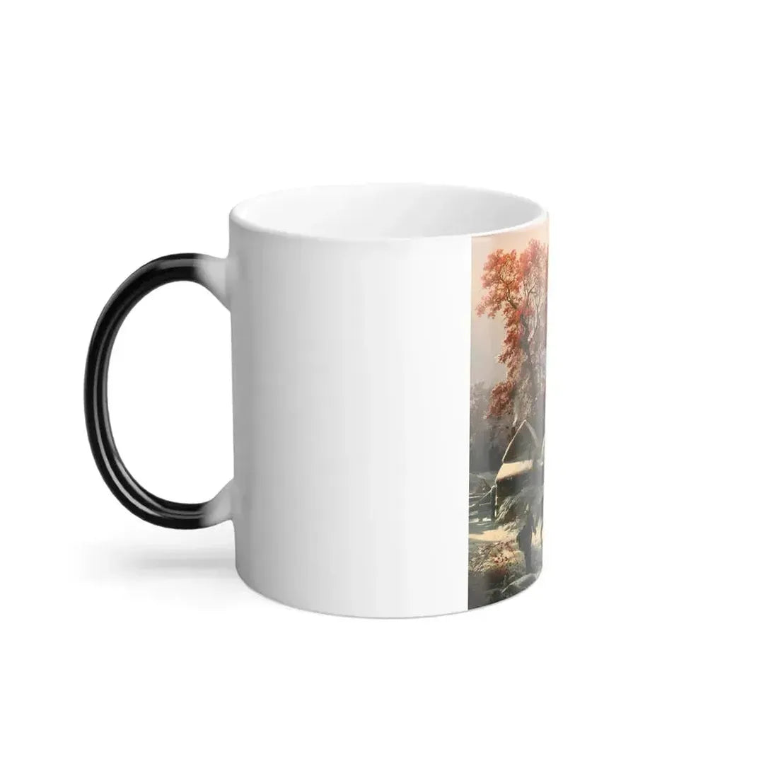 Edward Moran (1829-1901) Winter at the Farm - Color Changing Mug 11oz - Go Mug Yourself