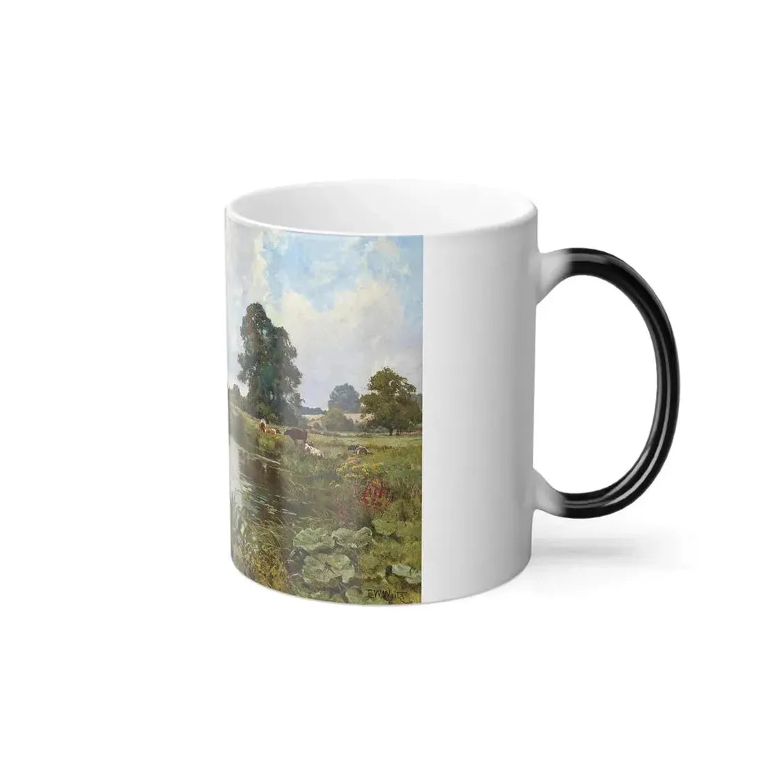 Edward Wilkins Waite (1854-1924) The Rother at Fittleworth - Color Changing Mug 11oz - Go Mug Yourself