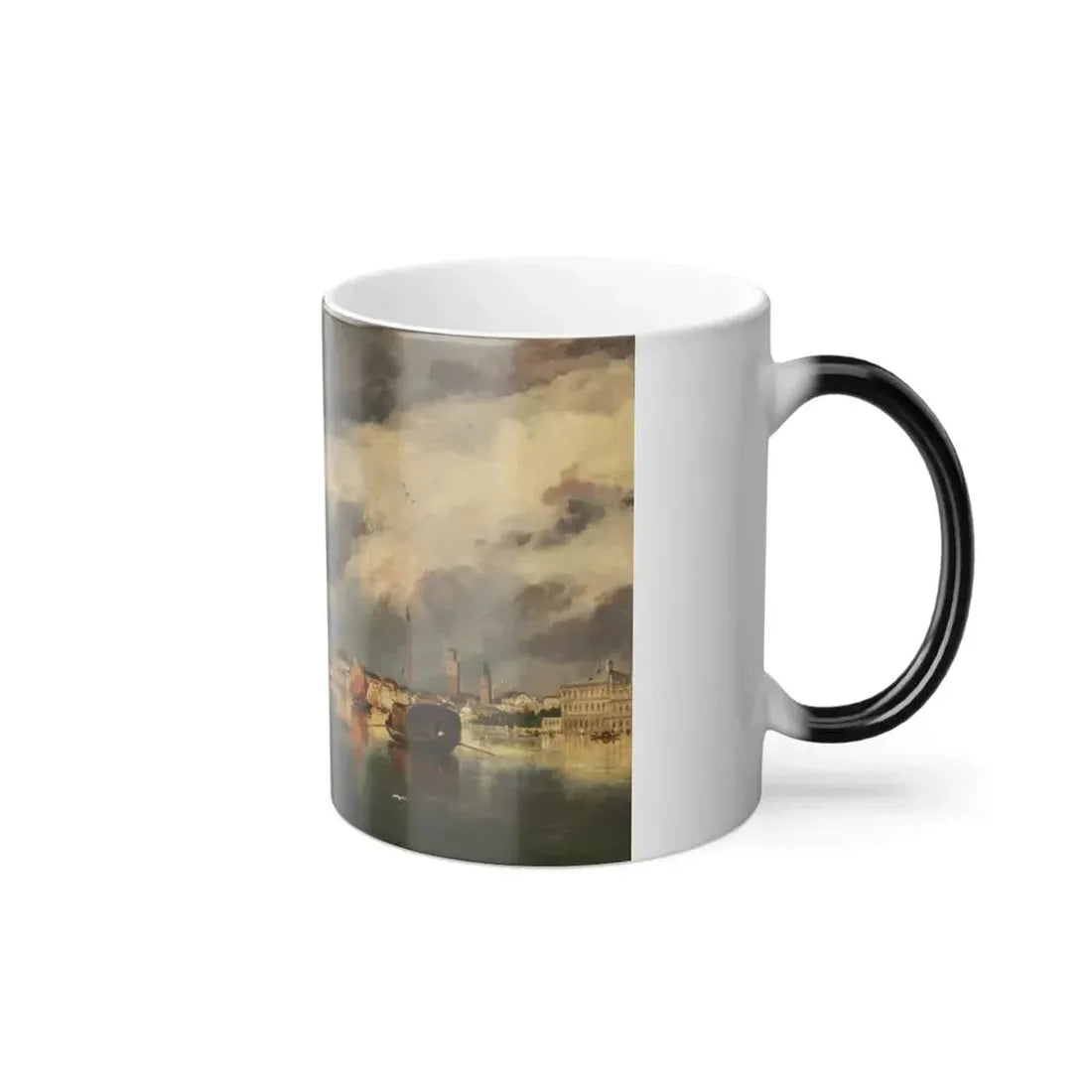 Edward William Cooke (1811-1880) In The Lagoon - Oil On Canvas 1878 - Color Changing Mug 11oz - Go Mug Yourself
