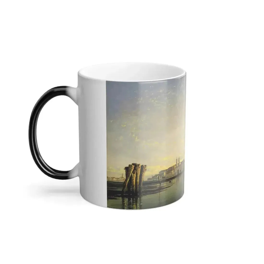 Edward William Cooke (1811-1880) on the lagoon of venice - 1853 - Color Changing Mug 11oz - Go Mug Yourself