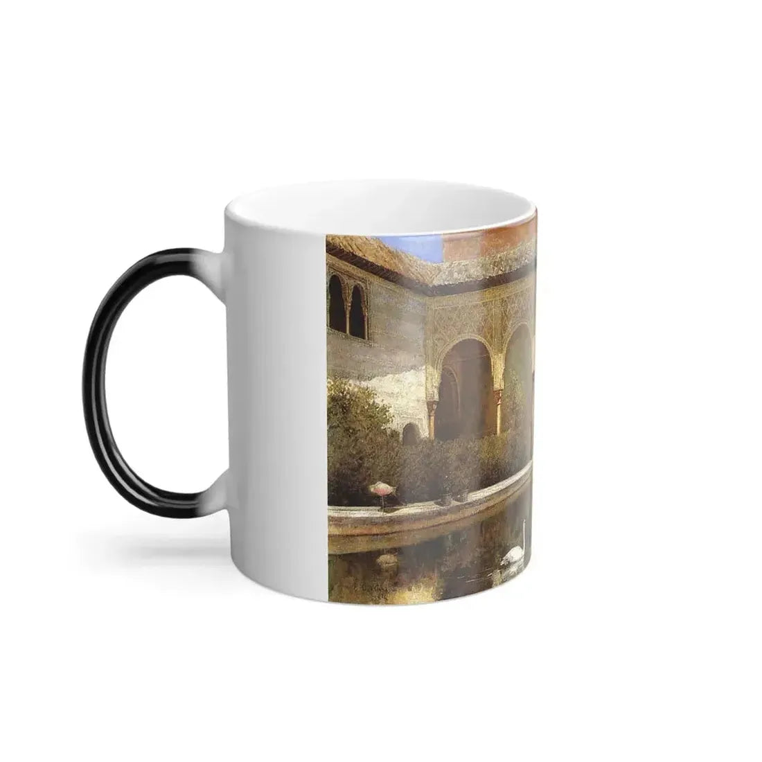 Edwin Lord Weeks (1849-1903) A Court in The Alhambra in the Time of the Moors - Oil on canvas 1876 - Color Changing Mug 11oz - Go Mug Yourself