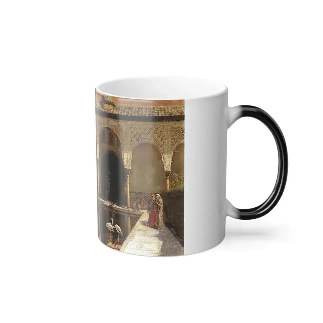 Edwin Lord Weeks (1849-1903) A Court in The Alhambra in the Time of the Moors - Oil on canvas 1876 - Color Changing Mug 11oz - Go Mug Yourself