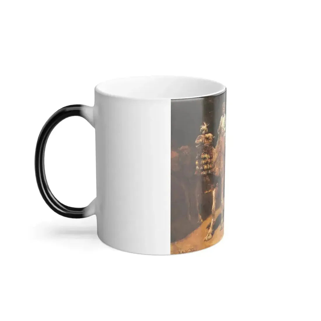 Edwin Lord Weeks (1849-1903) A Marketplace in Ispahan - oil on canvas - Color Changing Mug 11oz - Go Mug Yourself