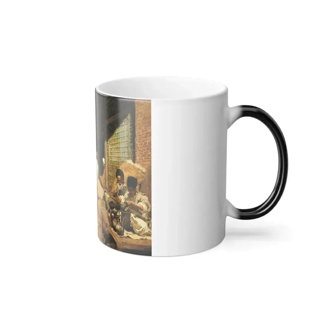 Edwin Lord Weeks (1849-1903) A Marketplace in Ispahan - oil on canvas - Color Changing Mug 11oz - Go Mug Yourself