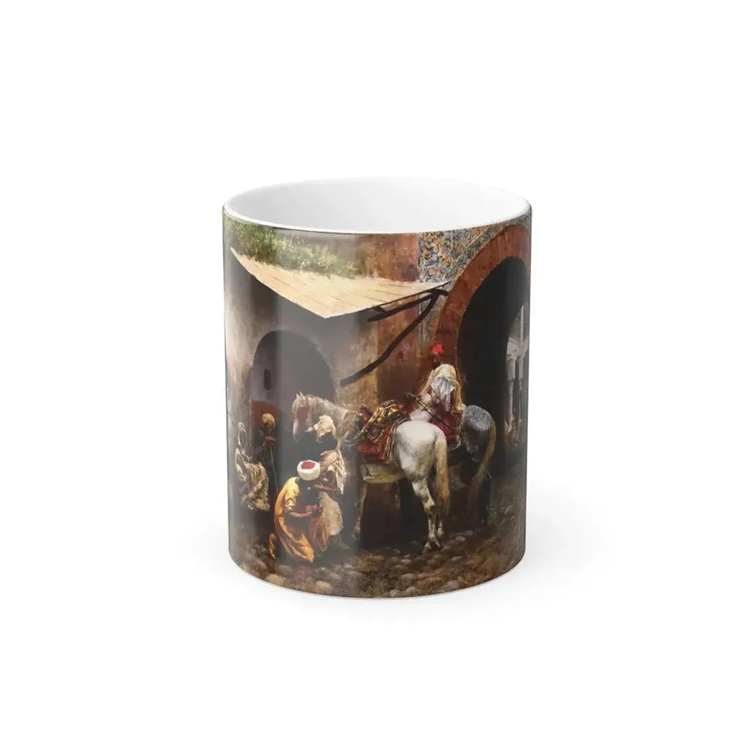 Edwin Lord Weeks (1849-1903) A Moorish Blacksmith - oil on canvas - Color Changing Mug 11oz 11oz - Go Mug Yourself
