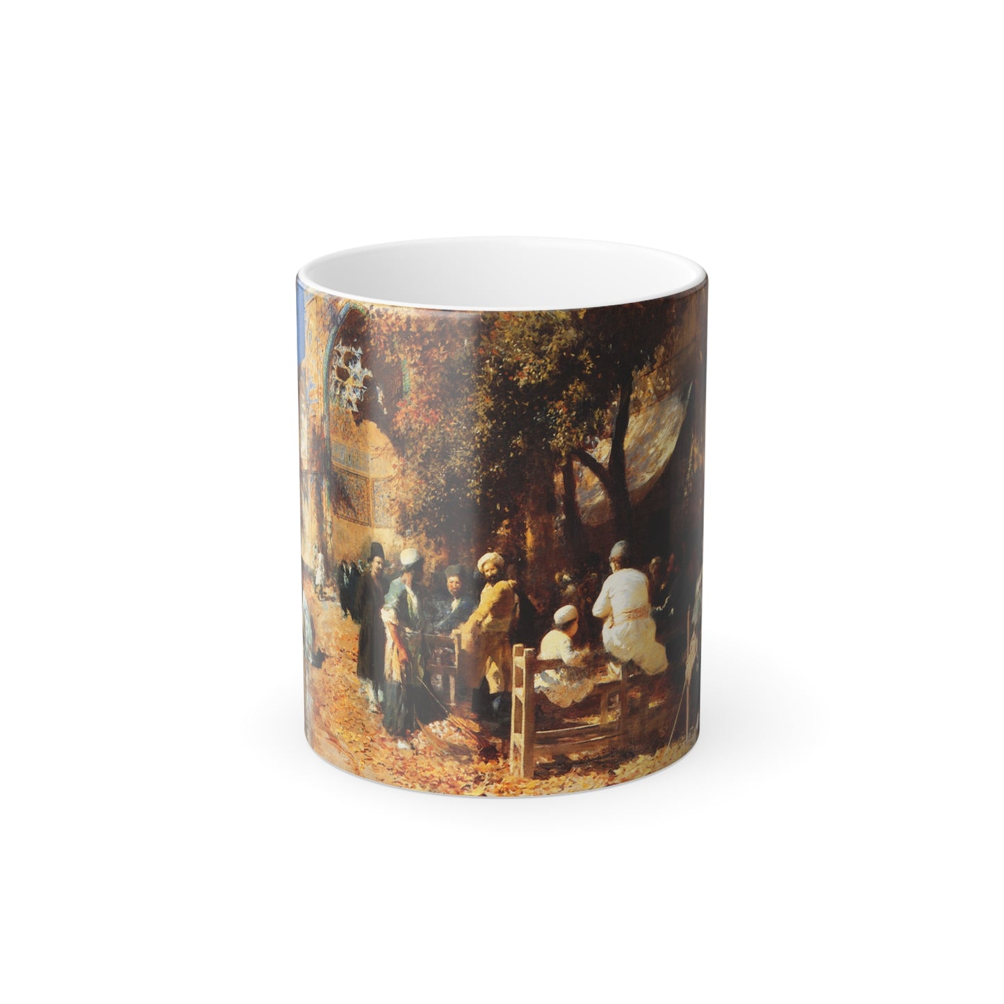 Edwin Lord Weeks (1849-1903) A Persian Cafe - oil on canvas - Color Changing Mug 11oz-11oz-Go Mug Yourself