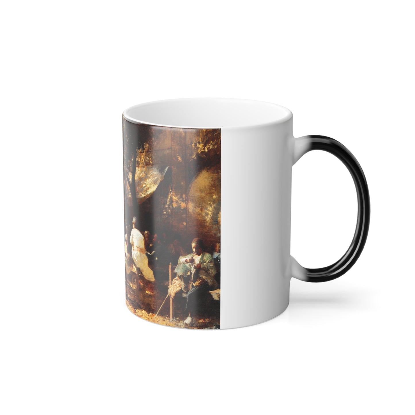 Edwin Lord Weeks (1849-1903) A Persian Cafe - oil on canvas - Color Changing Mug 11oz-Go Mug Yourself