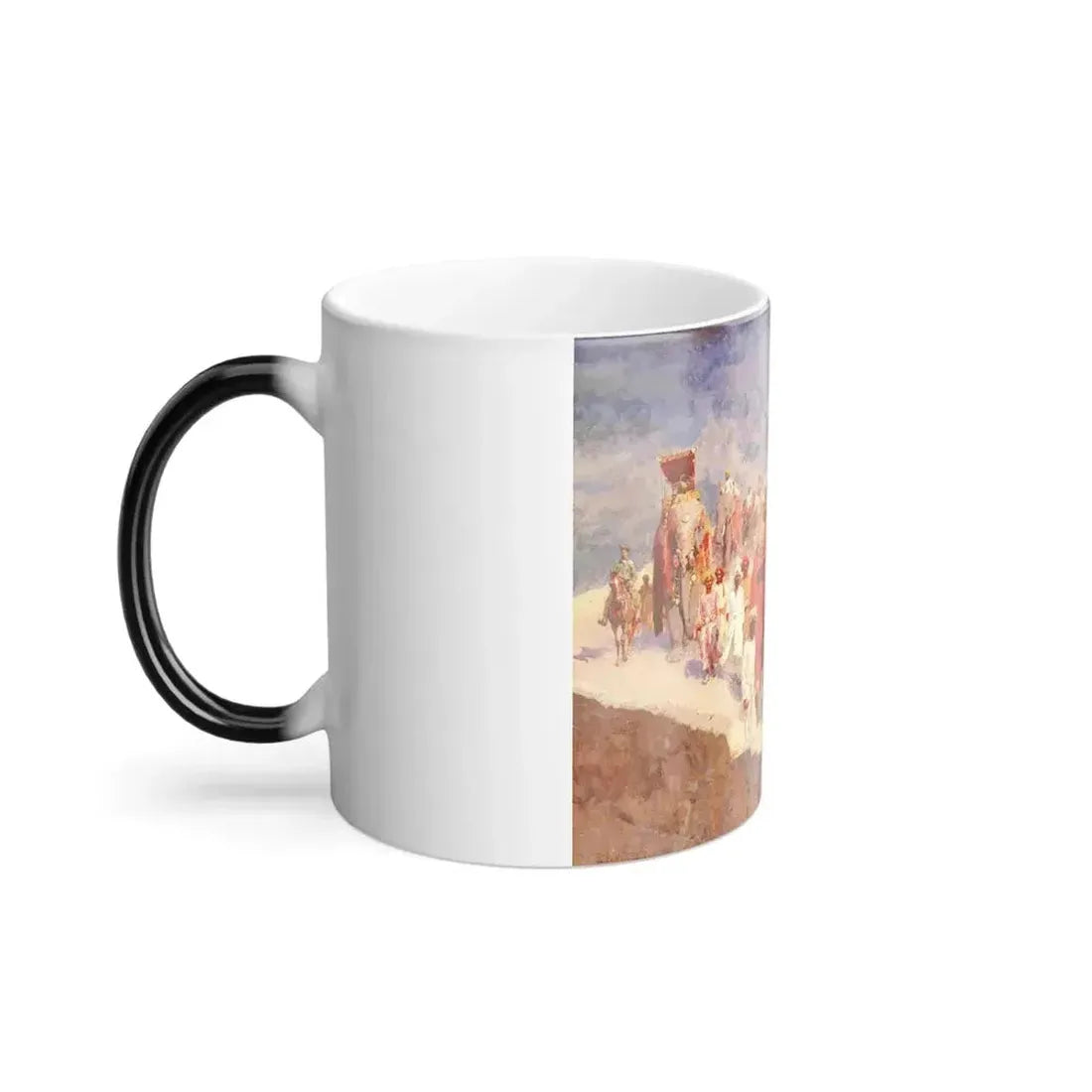 Edwin Lord Weeks (1849-1903) An Indian Hunting Party - oil on canvas - Color Changing Mug 11oz - Go Mug Yourself