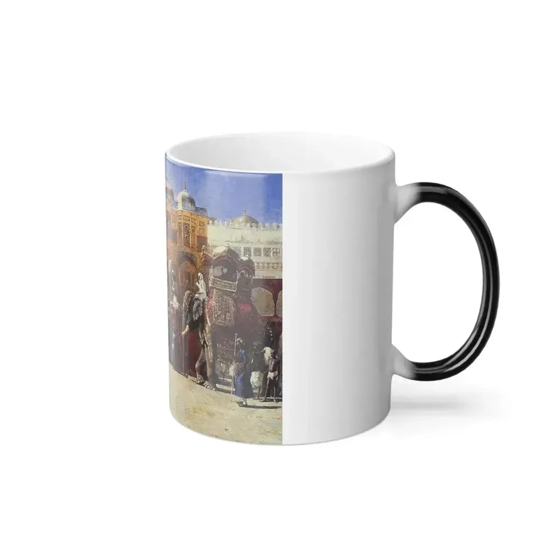 Edwin Lord Weeks (1849-1903) Arrival Of Prince Humbert, The Rajah, At The Palace Of Amber - Oil on canva-0 - Color Changing Mug 11oz - Go Mug Yourself