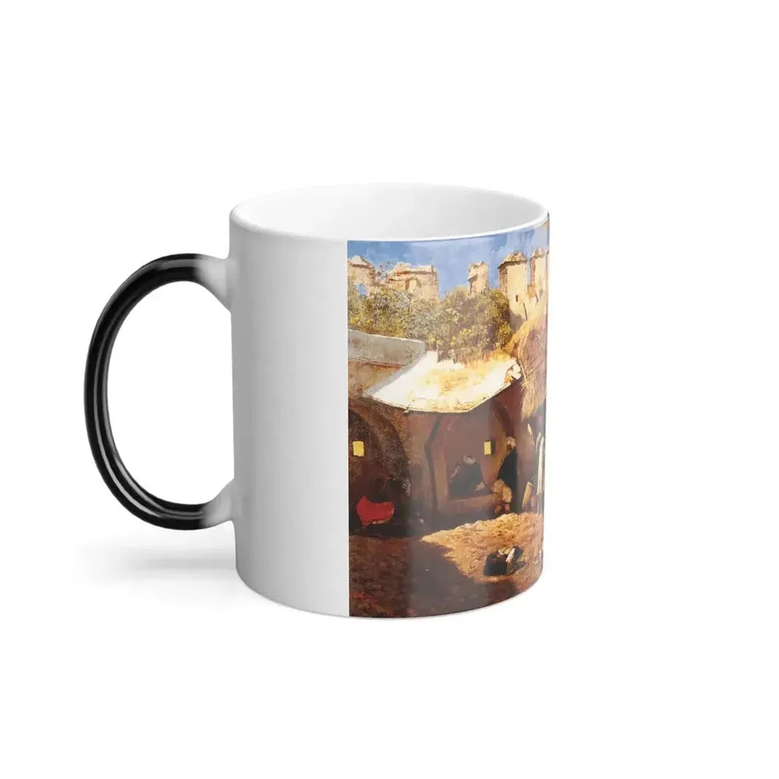 Edwin Lord Weeks (1849-1903) Blacksmith Shop at Tangiers - c1876 - Color Changing Mug 11oz - Go Mug Yourself