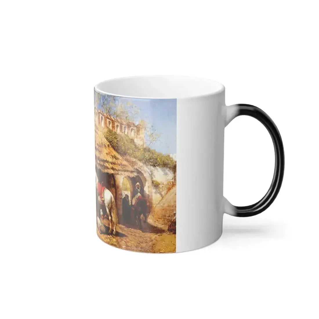 Edwin Lord Weeks (1849-1903) Blacksmith Shop at Tangiers - c1876 - Color Changing Mug 11oz - Go Mug Yourself