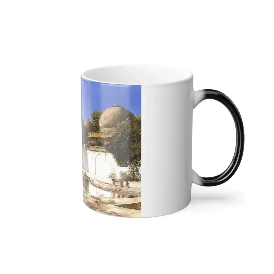 Edwin Lord Weeks (1849-1903) Figures in the Courtyard of a Mosque - oil on canvas c1893-1895 - Color Changing Mug 11oz - Go Mug Yourself