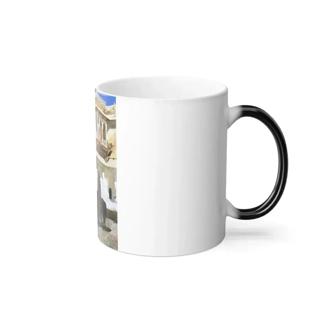 Edwin Lord Weeks (1849-1903) Leaving for the Hunt - oil on canvas - Color Changing Mug 11oz - Go Mug Yourself