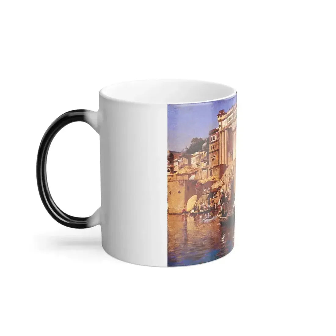 Edwin Lord Weeks (1849-1903) On The River Benares - Oil on canvas c1883 - Color Changing Mug 11oz - Go Mug Yourself