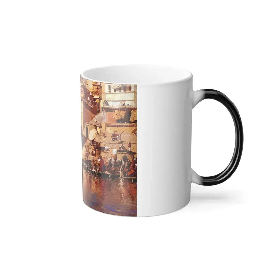 Edwin Lord Weeks (1849-1903) On The River Benares - Oil on canvas c1883 - Color Changing Mug 11oz - Go Mug Yourself