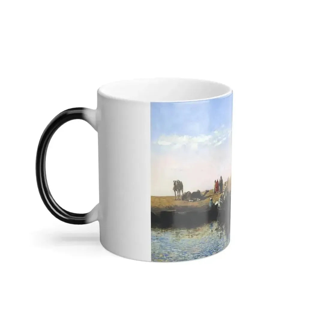 Edwin Lord Weeks (1849-1903) Scene at Sale, Morocco - oil on canvas 1879 - Color Changing Mug 11oz - Go Mug Yourself