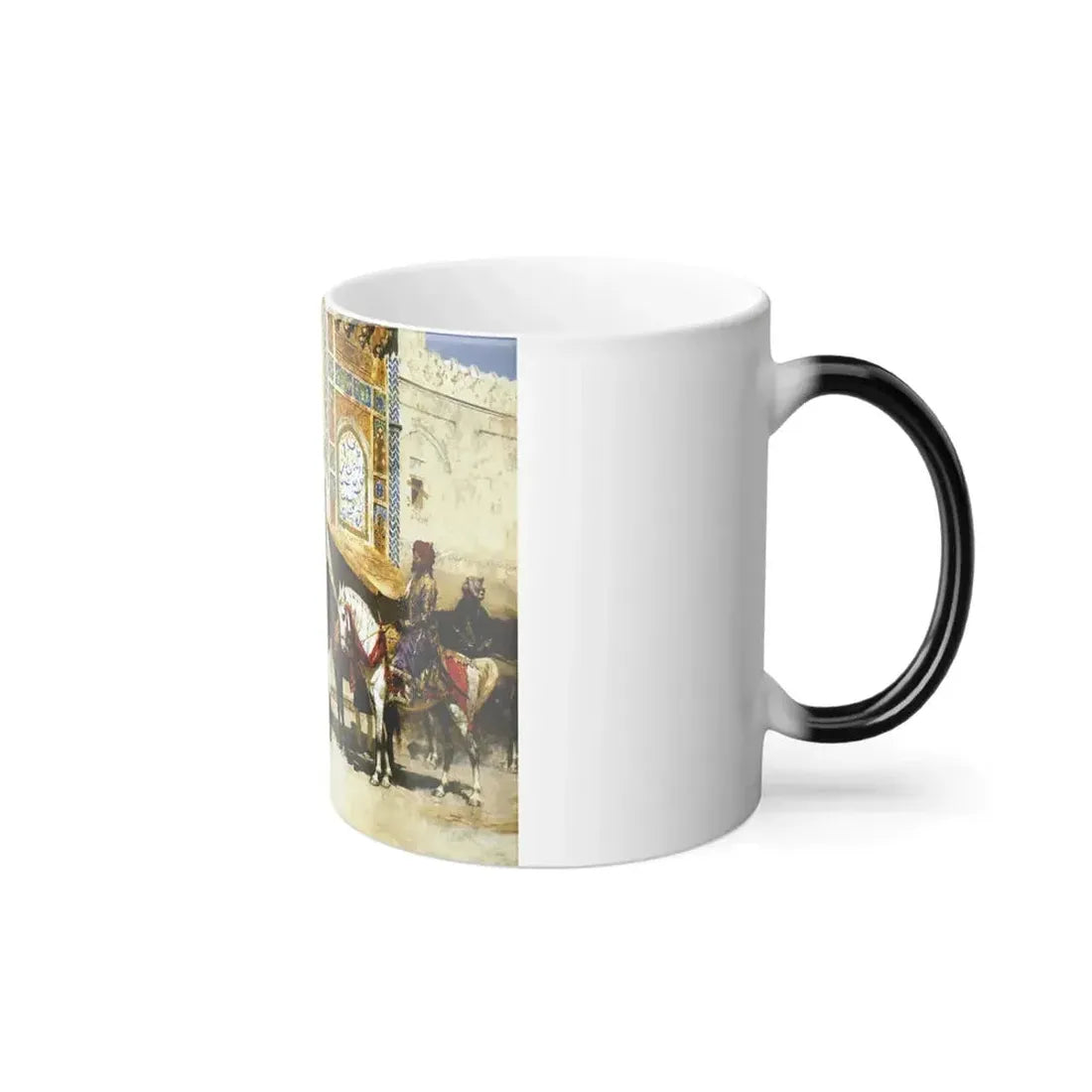 Edwin Lord Weeks (1849-1903) Steps of the Mosque Vazirkham, Lahore - oil on canvas - Color Changing Mug 11oz - Go Mug Yourself
