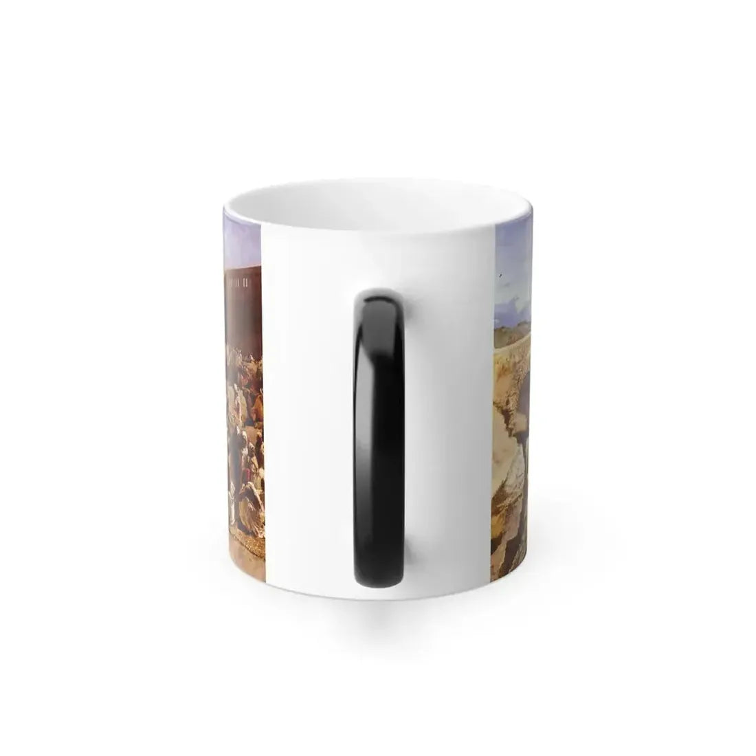 Edwin Lord Weeks (1849-1903) The Arrival Of A Caravan Outside Marakesh, The Mountains Of Atlas In The Di-0 - Color Changing Mug 11oz - Go Mug Yourself