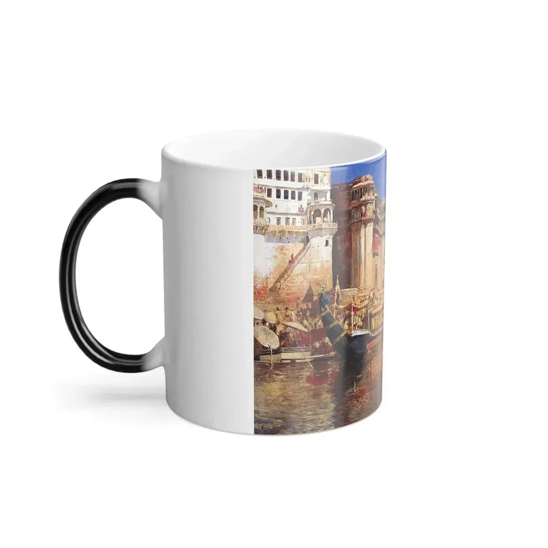 Edwin Lord Weeks (1849-1903) The Barge Of The Maharaja Of Benares - Oil on canvas c1883 - Color Changing Mug 11oz - Go Mug Yourself