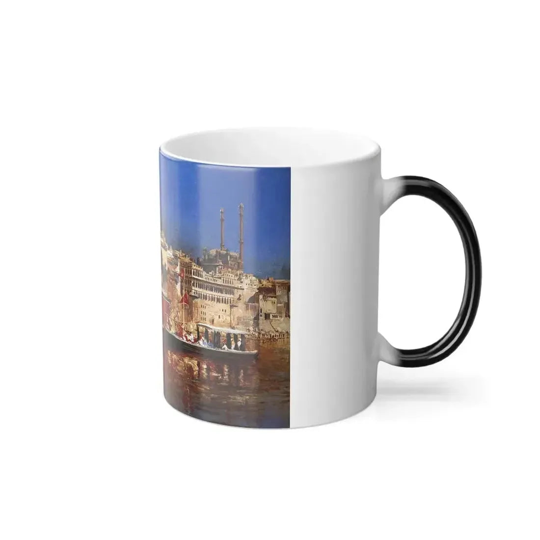 Edwin Lord Weeks (1849-1903) The Barge Of The Maharaja Of Benares - Oil on canvas c1883 - Color Changing Mug 11oz - Go Mug Yourself