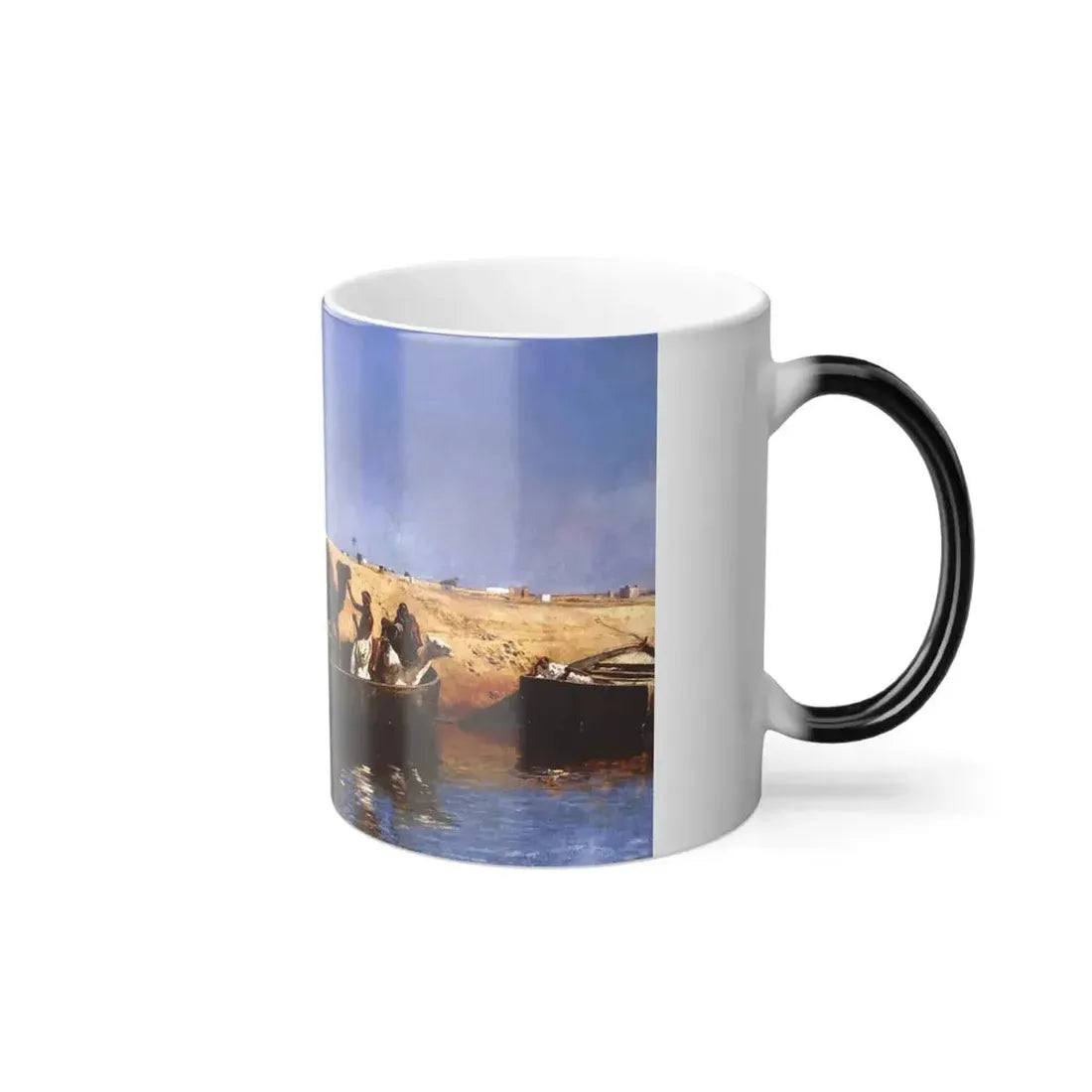 Edwin Lord Weeks (1849-1903) The Camel Transport, Morocco - oil on canvas 1880 - Color Changing Mug 11oz - Go Mug Yourself