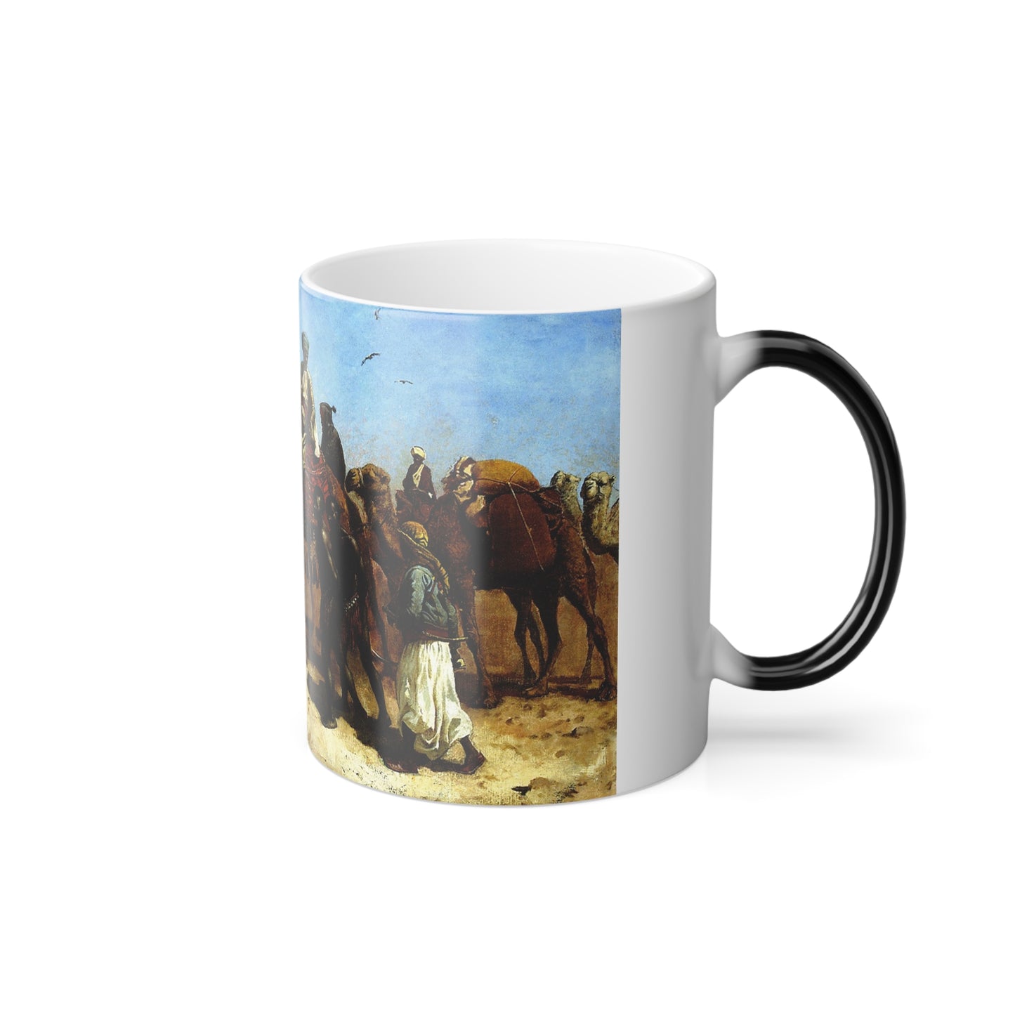 Edwin Lord Weeks (1849-1903) The Caravan - oil on canvas 1887 - Color Changing Mug 11oz-Go Mug Yourself