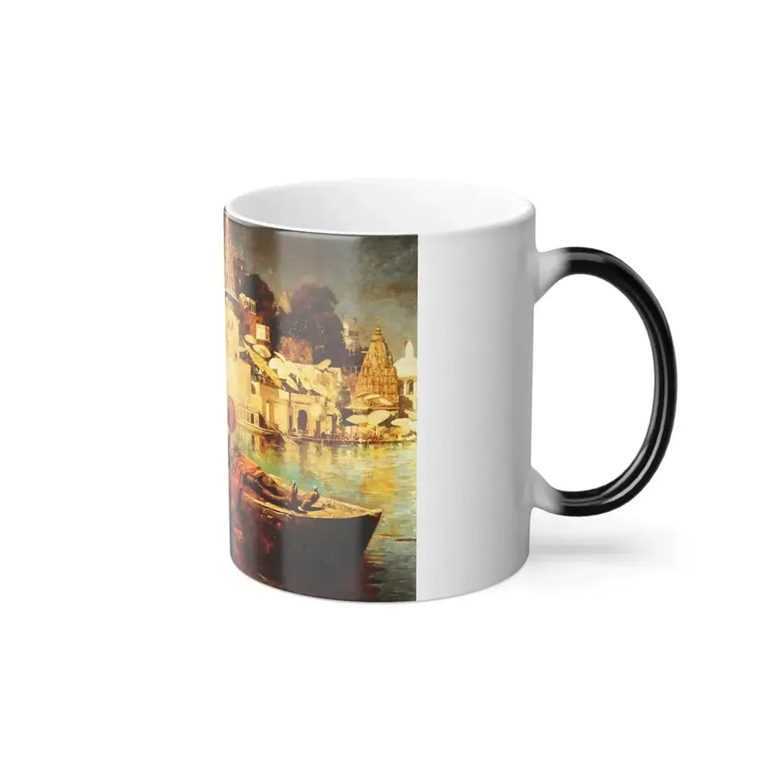 Edwin Lord Weeks (1849-1903) The Last Voyage%3a A Souvenir of the Ganges - oil on canvas 1884 - Color Changing Mug 11oz - Go Mug Yourself