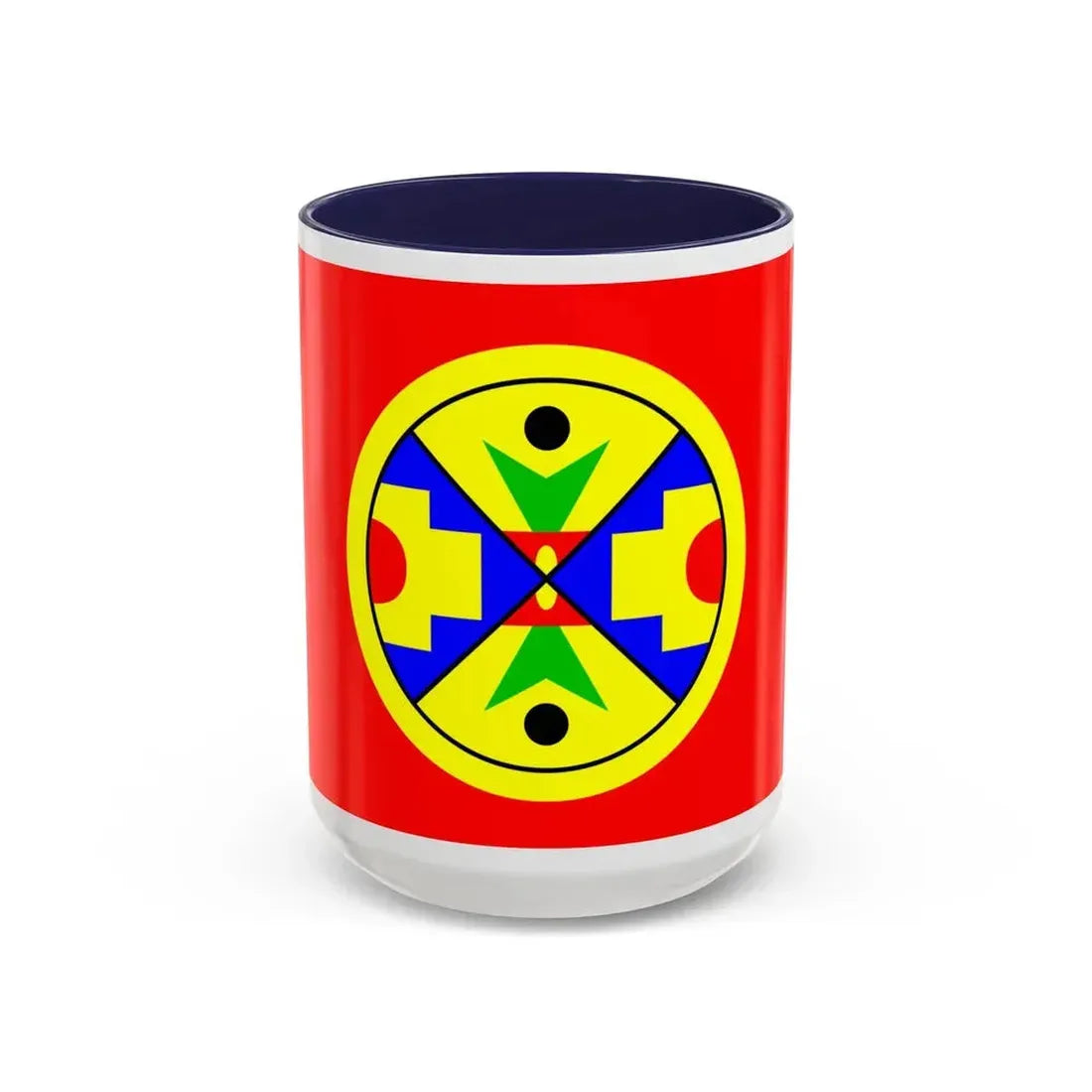 Eel Ground First Nation Flag - Accent Coffee Mug 15oz Navy - Go Mug Yourself