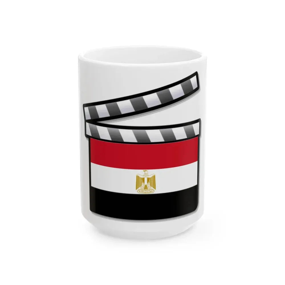 Egypt film clapperboard (Egypt) White Coffee Mug 15oz - Go Mug Yourself