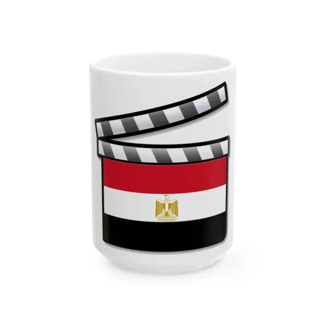 Egypt film clapperboard (Egypt) White Coffee Mug 15oz - Go Mug Yourself