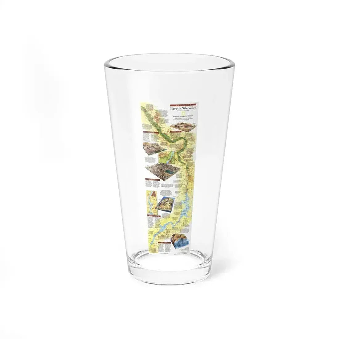 Egypt's Nile Valley- The South (1995) (Map) Pint Glass 16oz 16oz - Go Mug Yourself