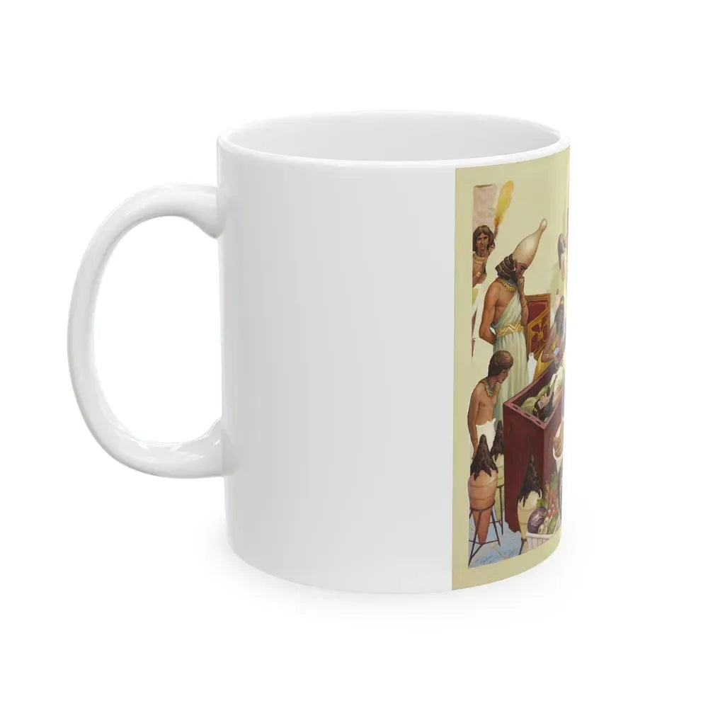 Egyptian Funeral, American Weekly magazine, April 7, 1947 - White Coffee Mug - Go Mug Yourself