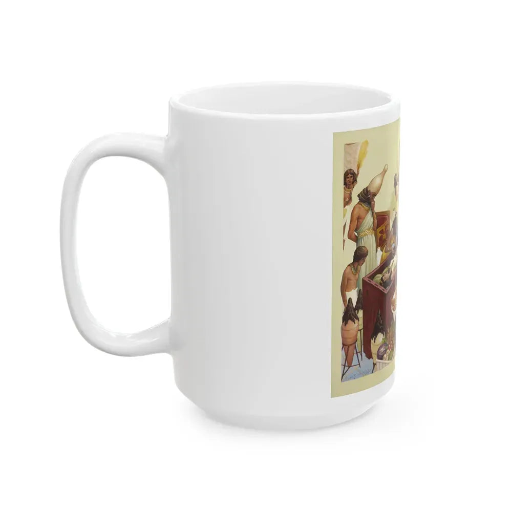 Egyptian Funeral, American Weekly magazine, April 7, 1947 - White Coffee Mug - Go Mug Yourself