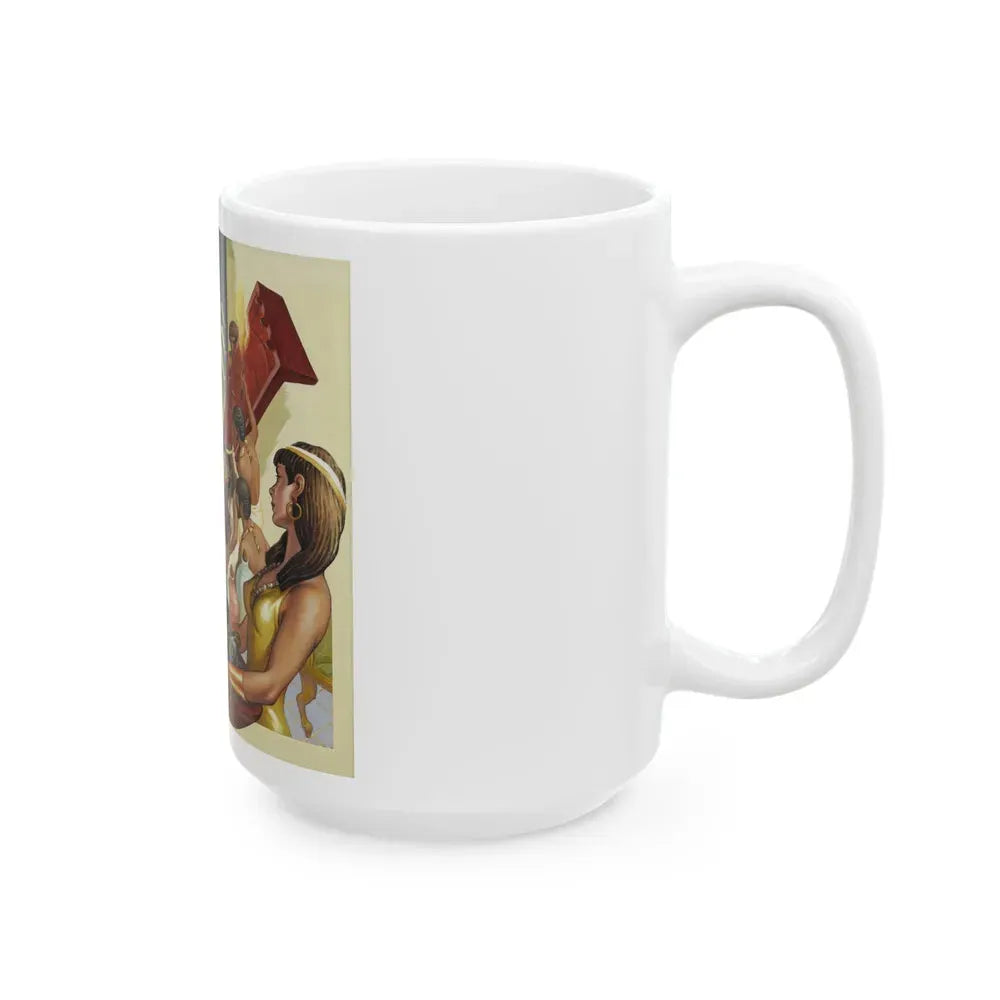 Egyptian Funeral, American Weekly magazine, April 7, 1947 - White Coffee Mug - Go Mug Yourself