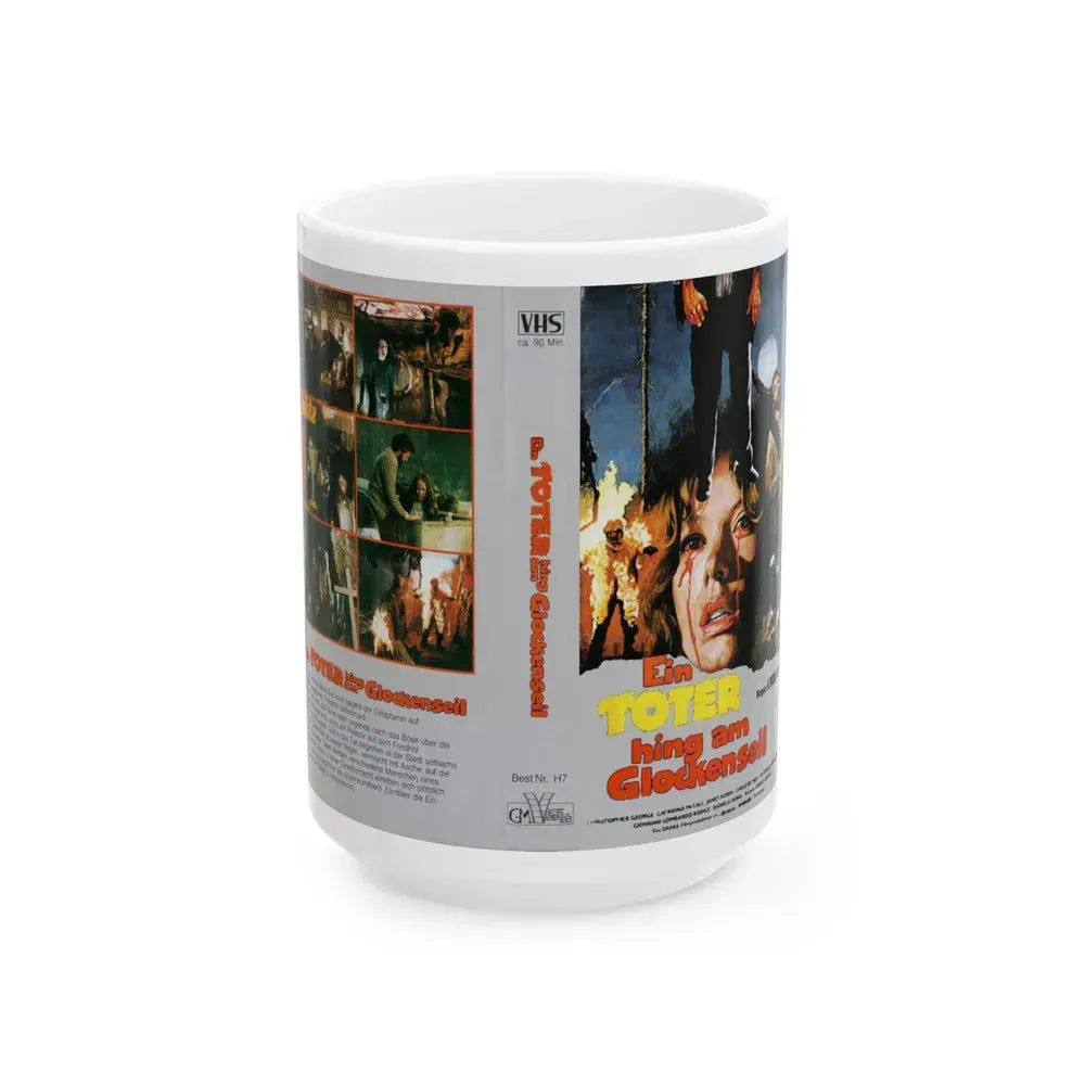 EIN TOTER HING AM GLOCKENSEIL (VHS COVER) - White Coffee Mug 15oz - Go Mug Yourself