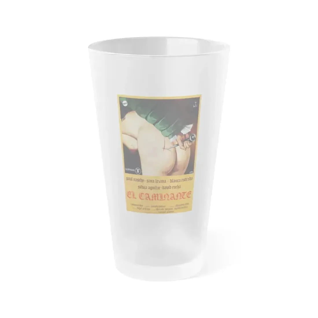 EL CAMINANTE (THE TRAVELER) 1979 Movie Poster - Frosted Pint Glass 16oz 16oz Frosted - Go Mug Yourself