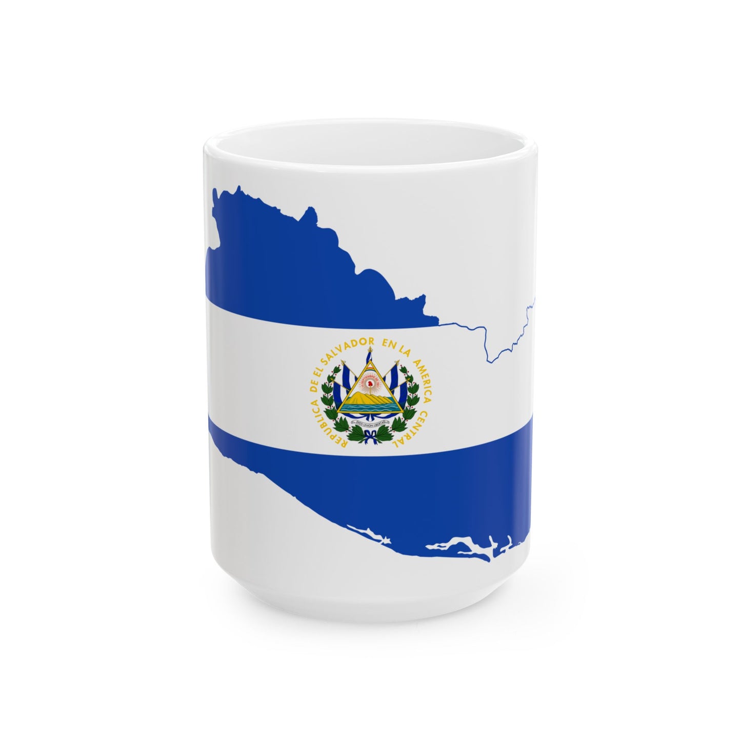 El Salvador Stub (El Salvador) White Coffee Mug-15oz-Go Mug Yourself