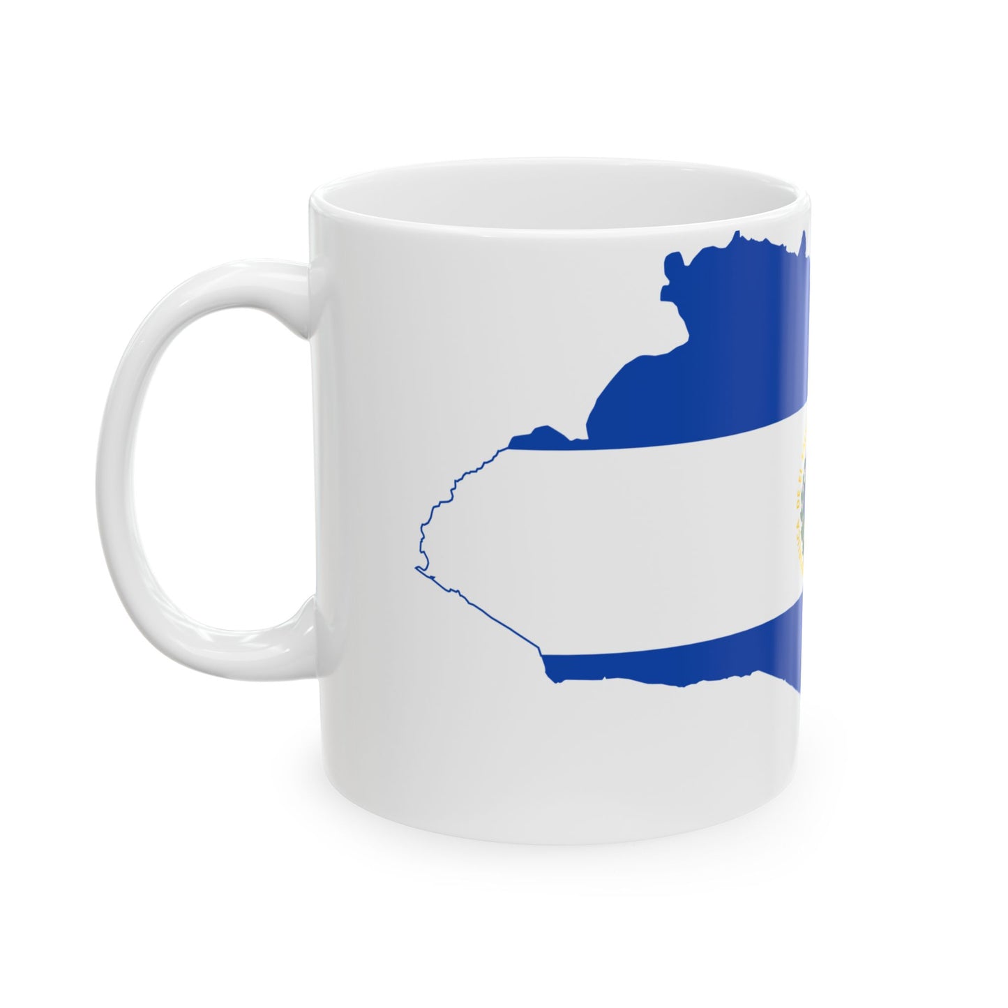 El Salvador Stub (El Salvador) White Coffee Mug-Go Mug Yourself