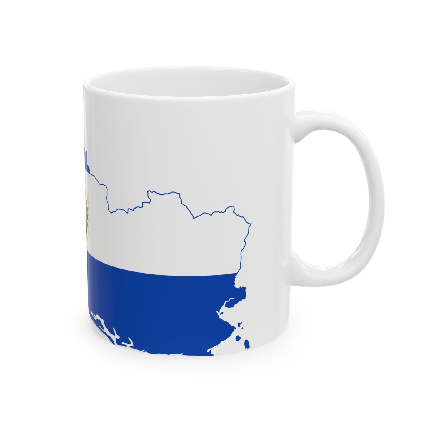 El Salvador Stub (El Salvador) White Coffee Mug-Go Mug Yourself
