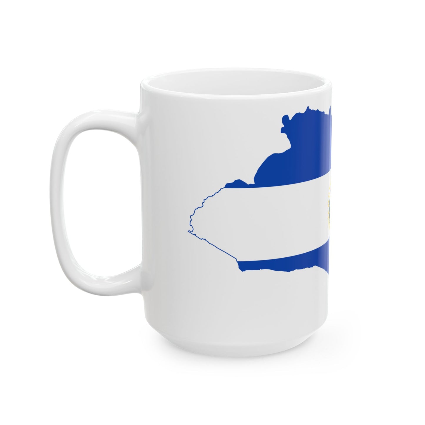 El Salvador Stub (El Salvador) White Coffee Mug-Go Mug Yourself