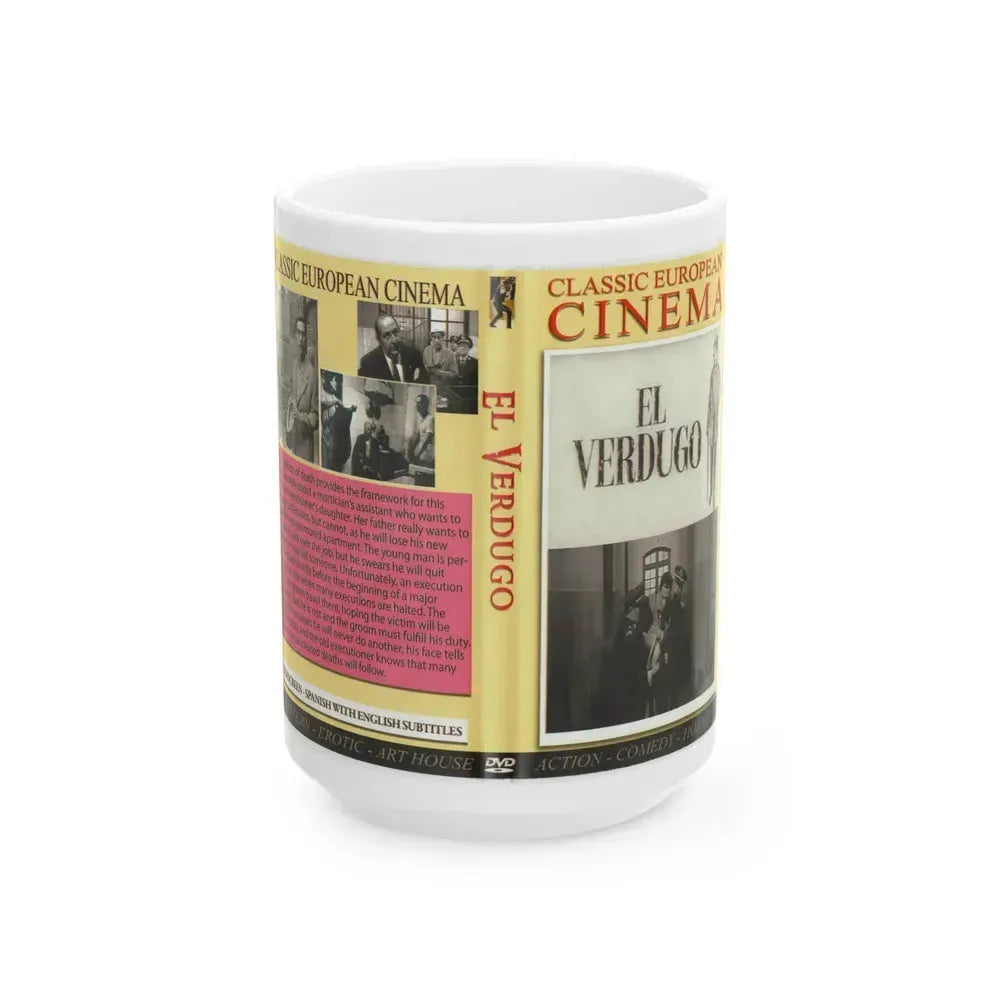 EL VERDUGO (VHS COVER) - White Coffee Mug 15oz - Go Mug Yourself