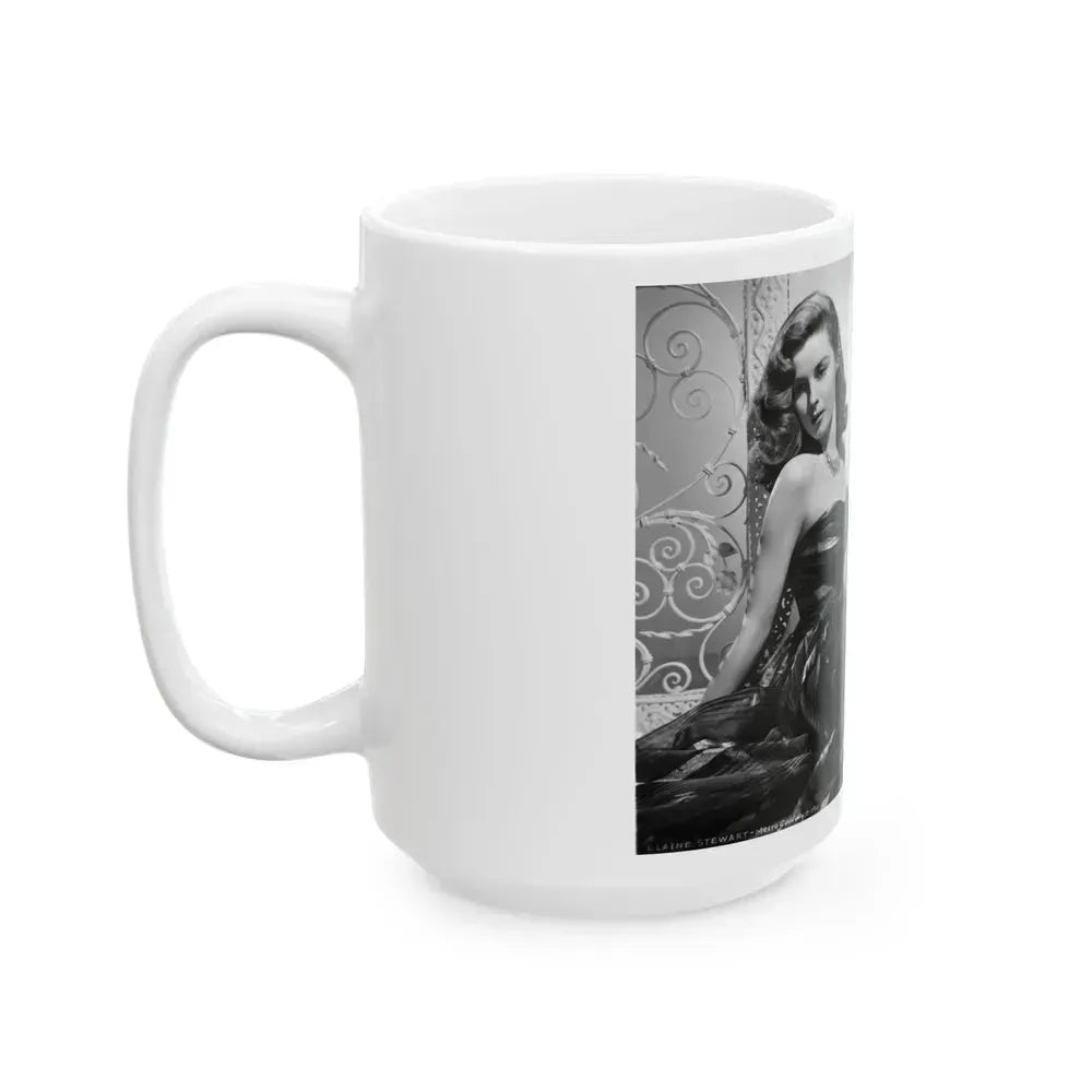 Elaine Stewart #118 (Vintage Female Icon) White Coffee Mug - Go Mug Yourself
