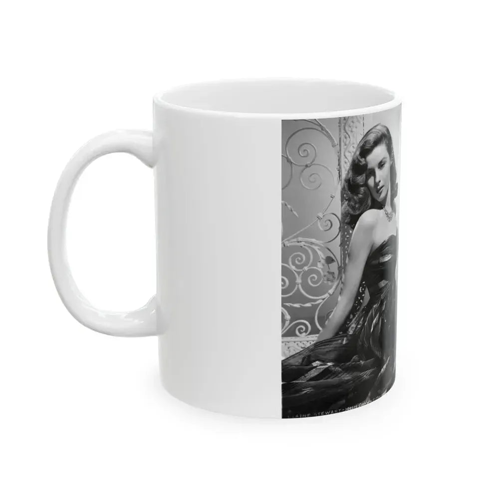 Elaine Stewart #118 (Vintage Female Icon) White Coffee Mug - Go Mug Yourself