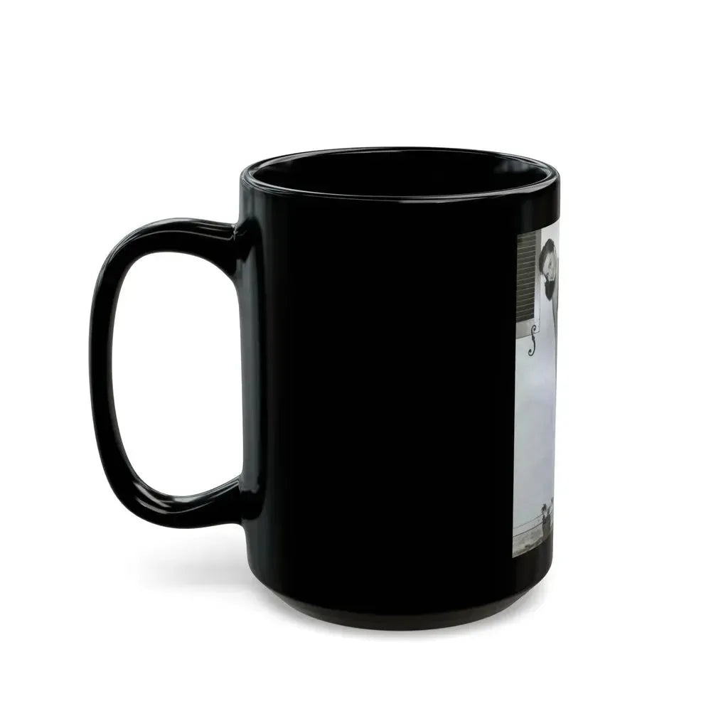 Elaine Stewart #120 (Vintage Female Icon) Black Coffee Mug - Go Mug Yourself
