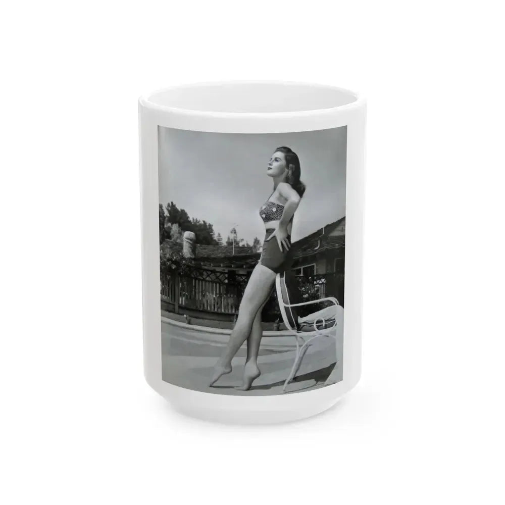 Elaine Stewart #122 (Vintage Female Icon) White Coffee Mug 15oz - Go Mug Yourself