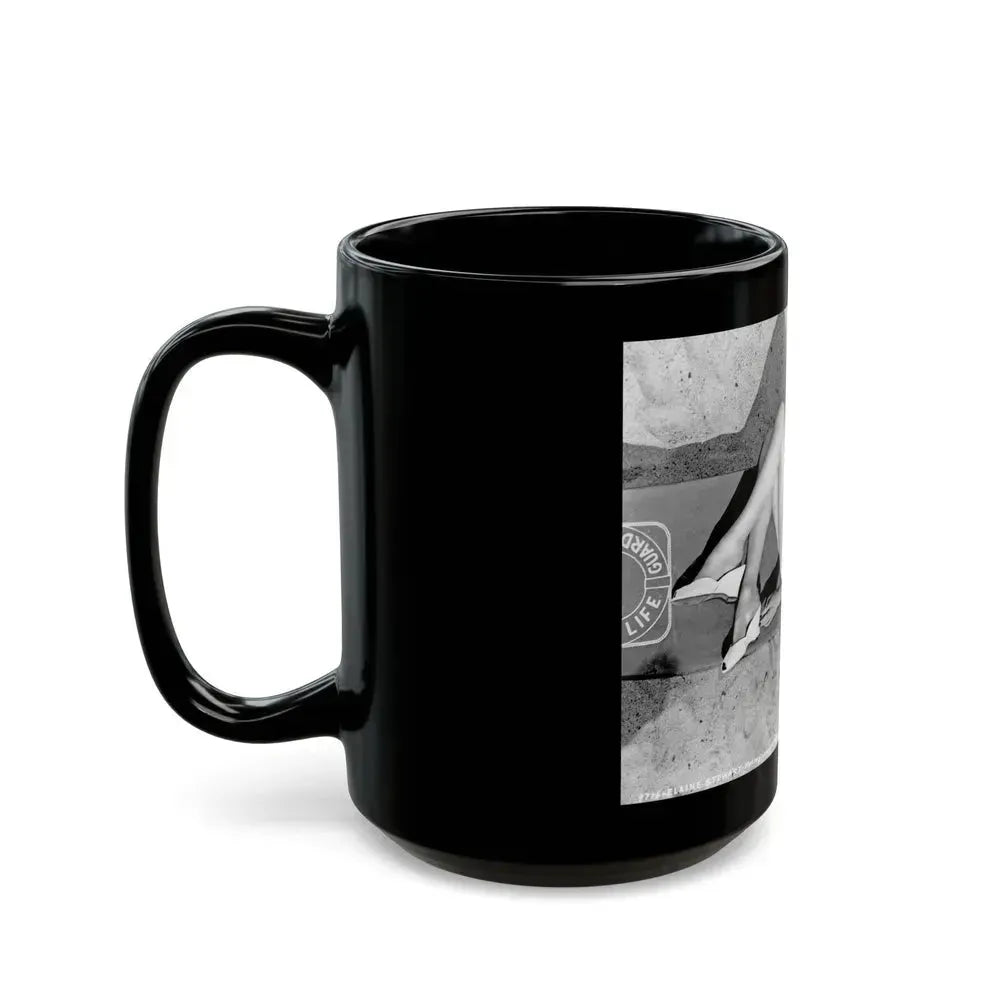 Elaine Stewart #129 (Vintage Female Icon) Black Coffee Mug - Go Mug Yourself