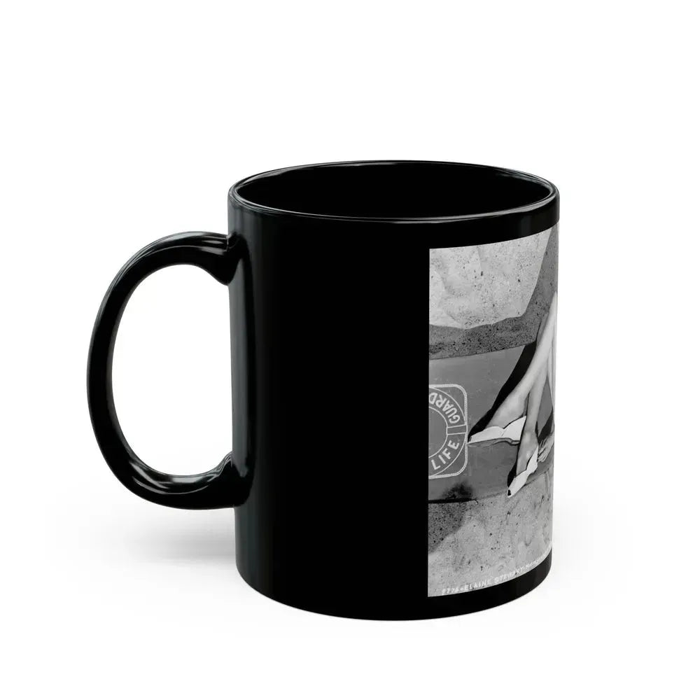 Elaine Stewart #129 (Vintage Female Icon) Black Coffee Mug - Go Mug Yourself