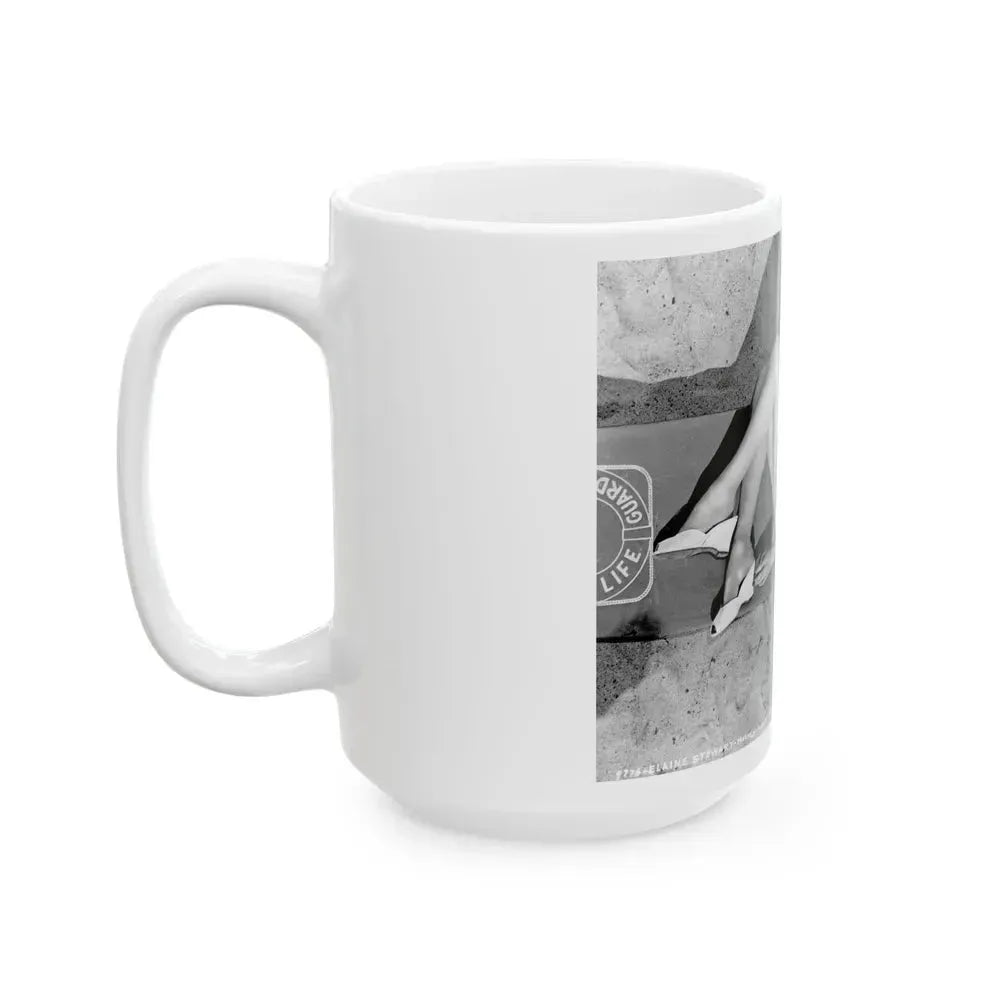 Elaine Stewart #129 (Vintage Female Icon) White Coffee Mug - Go Mug Yourself