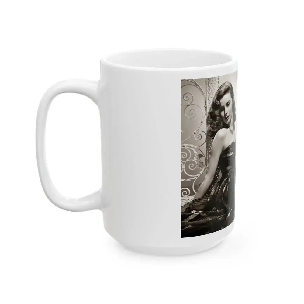 Elaine Stewart #132 (Vintage Female Icon) White Coffee Mug - Go Mug Yourself
